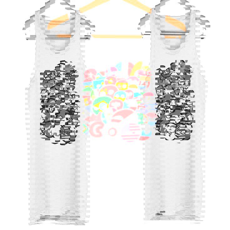 カントリーボールまたはポーランドボールの各国のグループ写真 タンクトップ