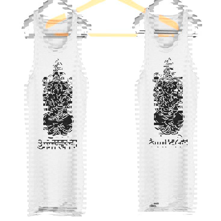 ガネーシュtシャツ サンスクリット語 ガネーシャマントラ タンクトップ