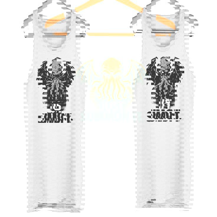 クトゥルフ、ただ召喚するだけ、面白い宇宙ホラークトゥルフカルト。 長袖tシャツ タンクトップ