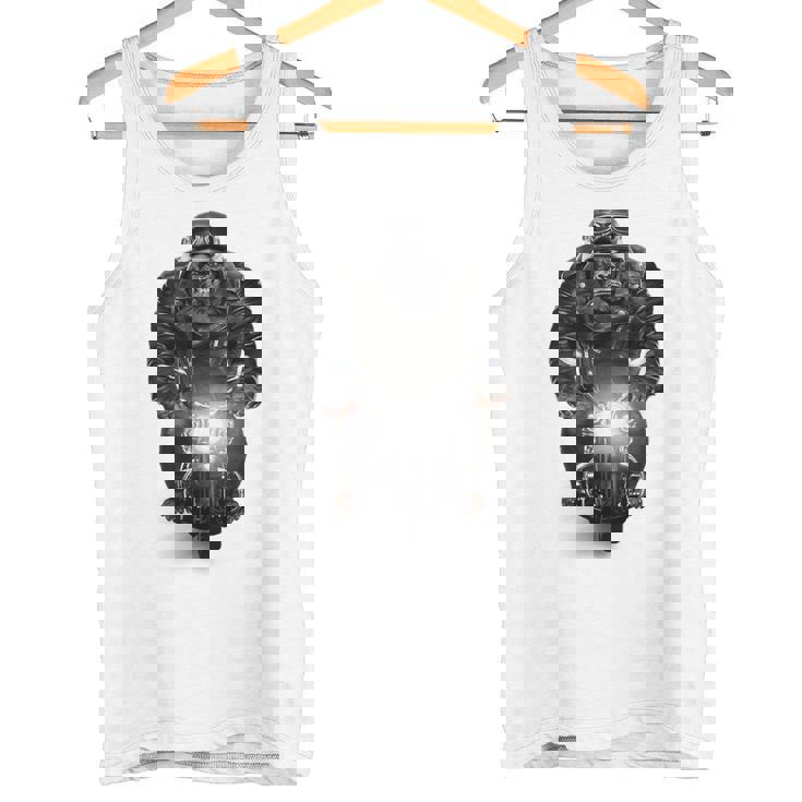 ゴリラ 動物 バイク ヘルメット タンクトップ