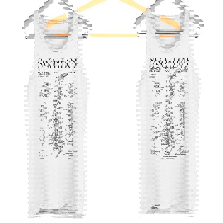 サックス オールド ヴィンテージ 特許 図面 プリント タンクトップ