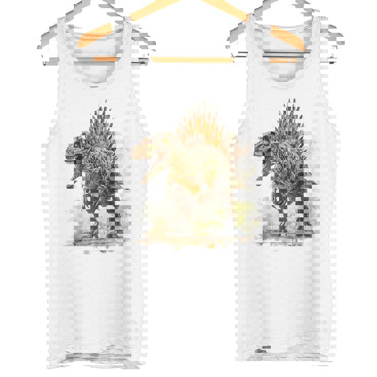 スピノサウルス 恐竜モチーフ イラスト スピノサウルス タンクトップ