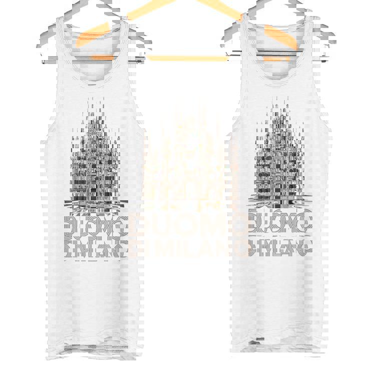 ドゥオーモ・ディ・ミラノ大聖堂のイラスト タンクトップ