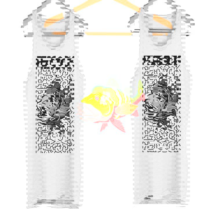 ピーコックバス 80 年代スタイルのモンスターフィッシュキーパー タンクトップ