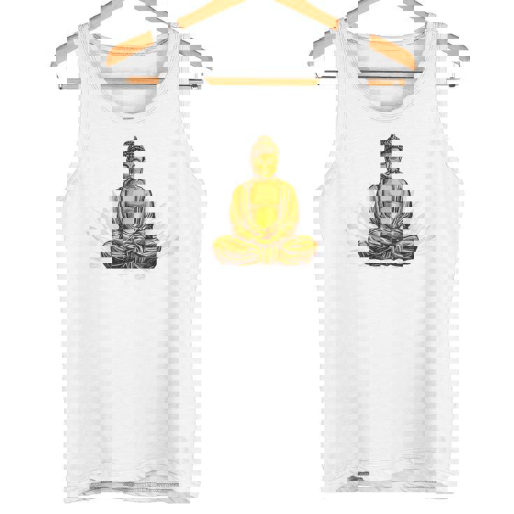 ブッダ 国際ヨガデー バックプリント タンクトップ