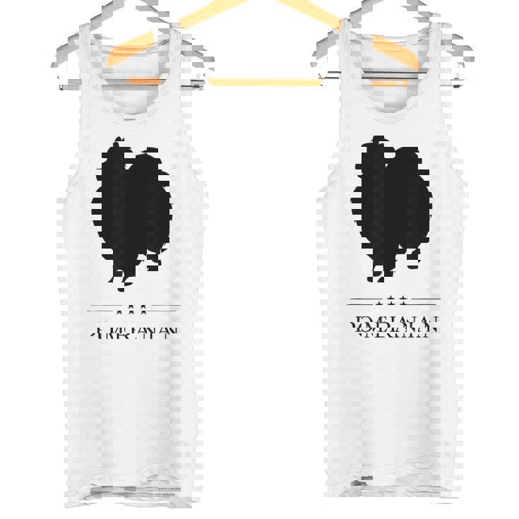 ポメラニアンブラックシルエット タンクトップ