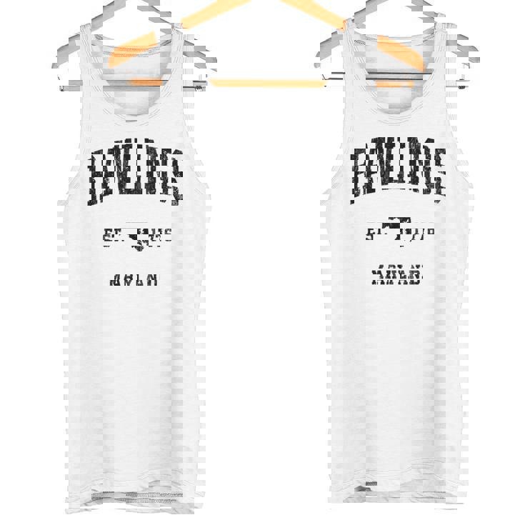 ローリングス メリーランド Md ヴィンテージ アスレチック ブラック スポーツデザイン 長袖tシャツ タンクトップ