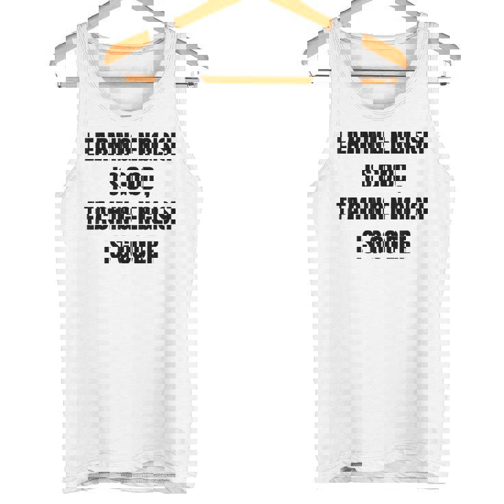 ヴィンテージの退職英語教師、面白い英語教師 タンクトップ