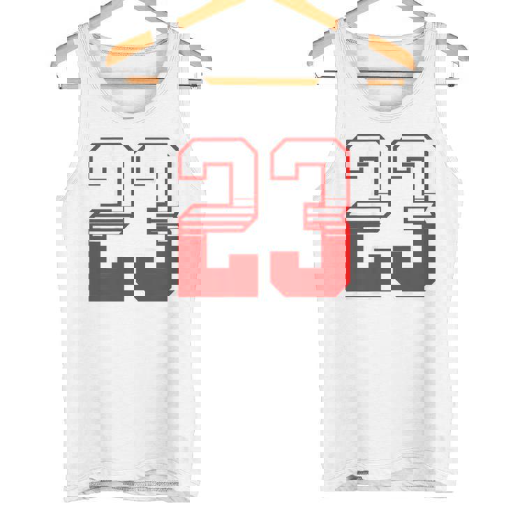 白赤番号 23 スポーツチーム タンクトップ