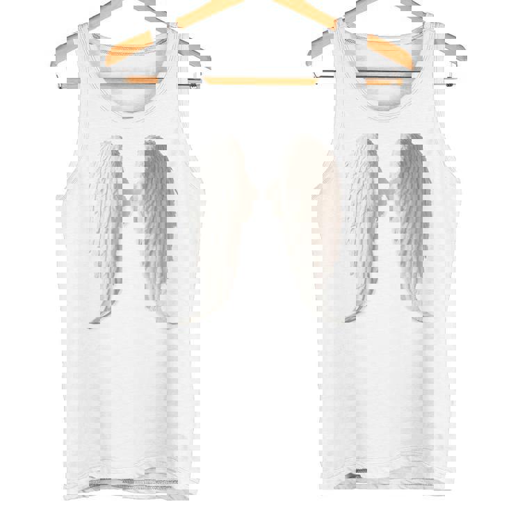 背面にリアルな白い天使の羽。 タンクトップ