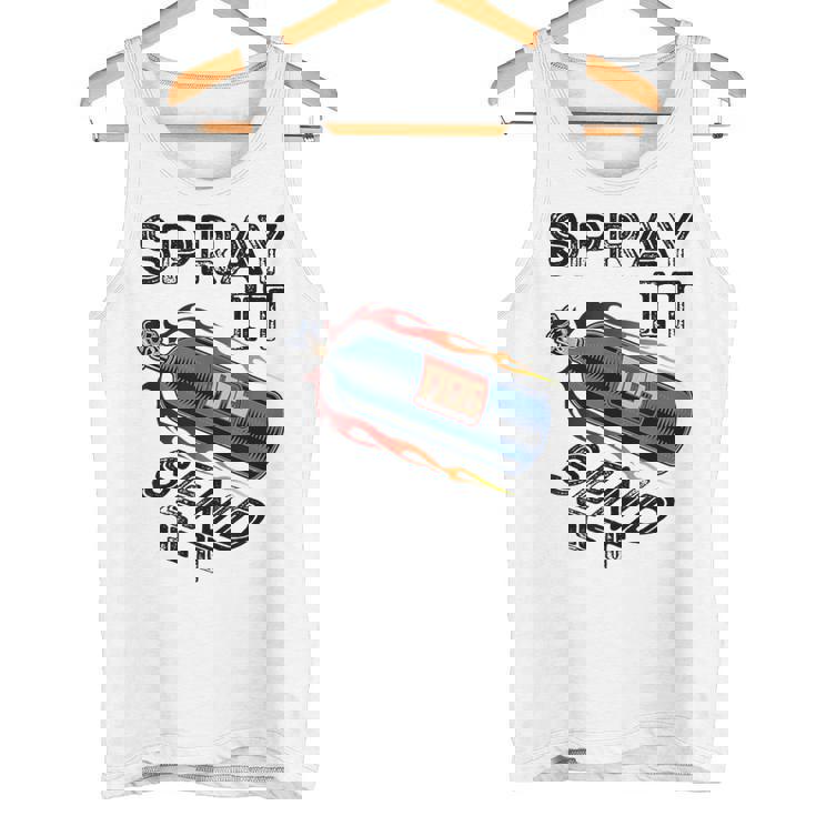 面白いドラッグレースカーnosスプレー Itend It タンクトップ