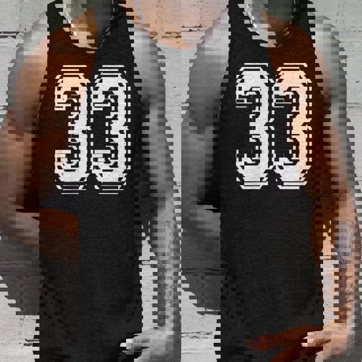 33番のスポーツスタイル。ホワイト。 タンクトップ 彼への贈り物