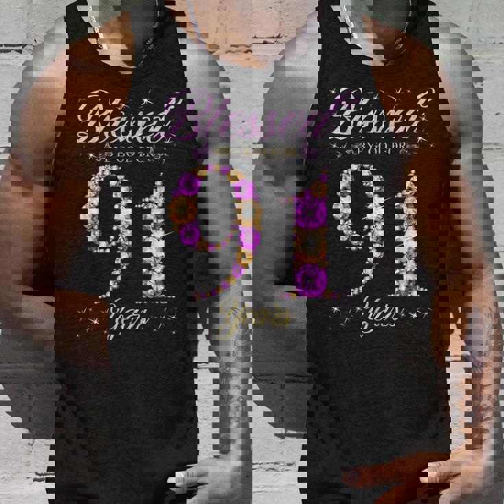 91歳の91歳の誕生日bデーパーティー 神に祝福されて タンクトップ 彼への贈り物