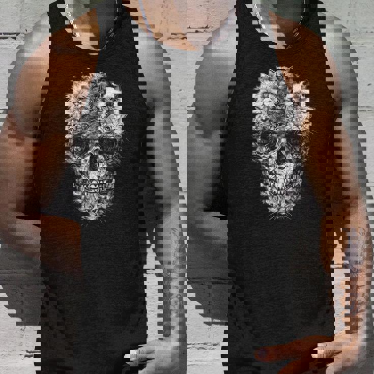 Akull But It's Cats Kitty スケルトン ハロウィン 猫 スカル タンクトップ 彼への贈り物