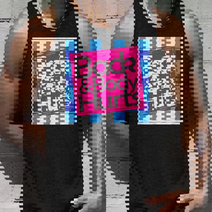 Back & Body Hurts シャツ 面白いギフト 背中とボディ タンクトップ 彼への贈り物