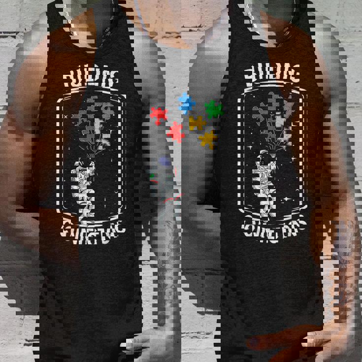 Building Connection Astronaut Autism タンクトップ 彼への贈り物