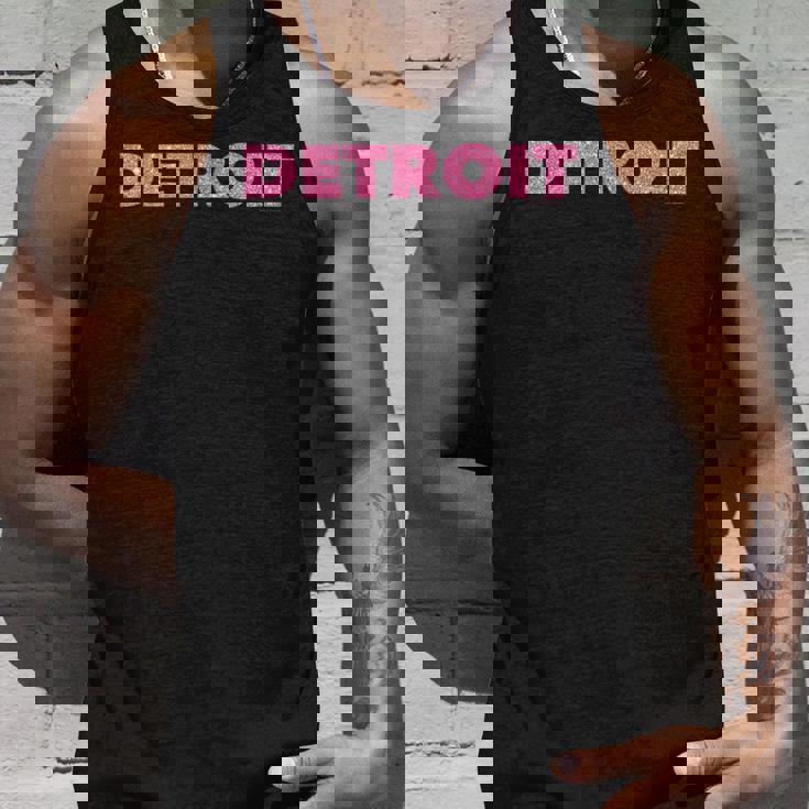 DETROIT PINK Shirt Motor City Michigan T-Shirt Tank Top Gifts for Him