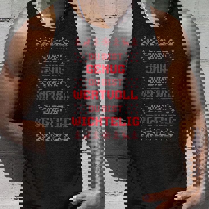 Du Bist Genug Und Wichtelig Wortwitz Weihnachten Tank Top Geschenke für Ihn