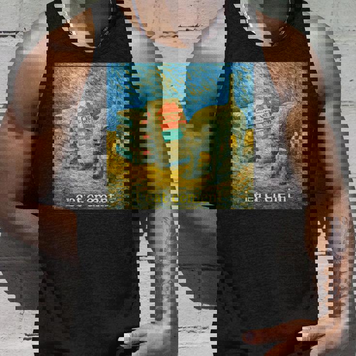 I Eat Cement 猫 ゴッホ 印象派 絵画 美学 タンクトップ 彼への贈り物