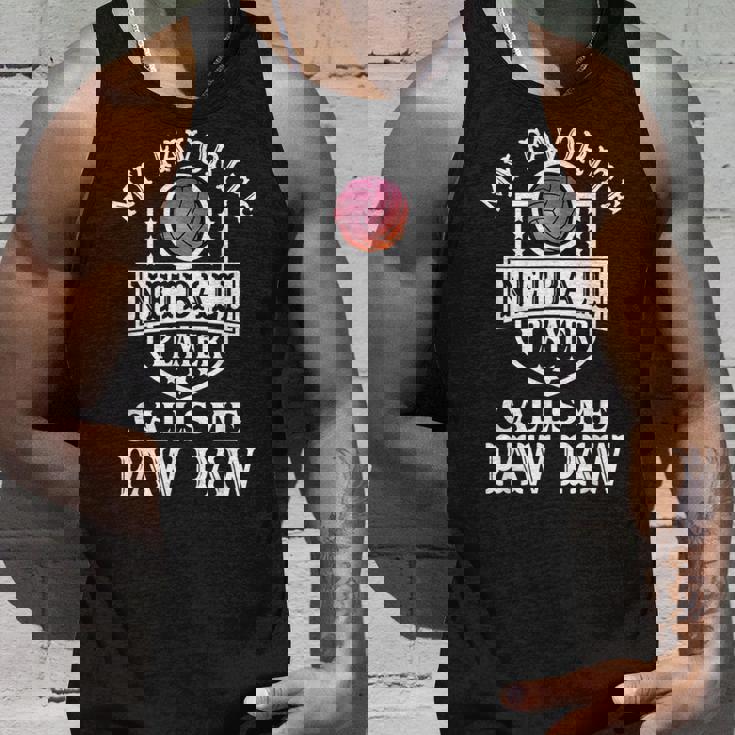 My Favorite Netball Player Calls Me Paw-Paw Outfit Netball Tank Top Gifts for Him