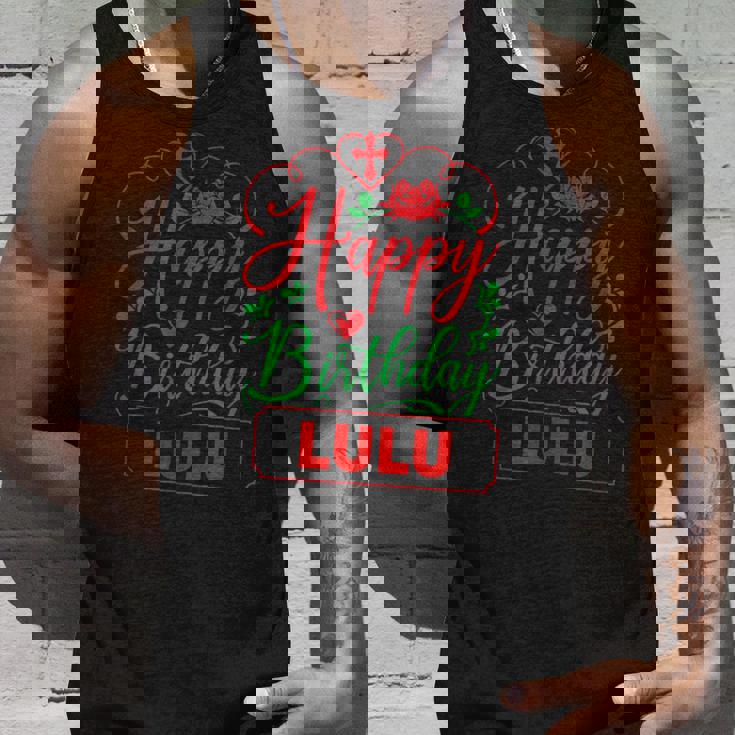 Happy Birthday Lulu かわいいクリスマスルル タンクトップ 彼への贈り物