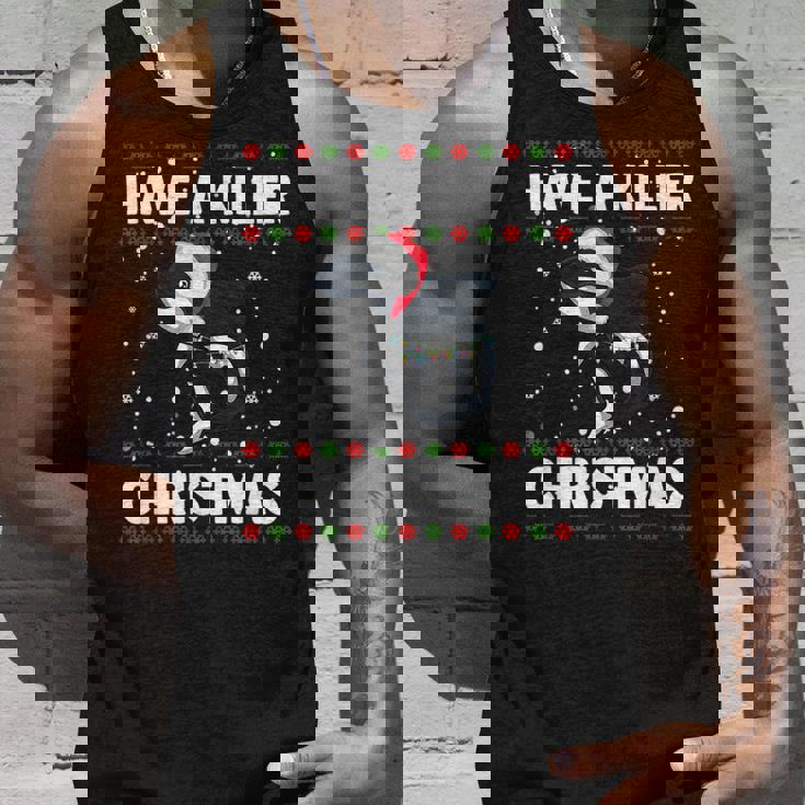 Have A Killer Whale クリスマス サンタ アグリークリスマス シャチ ファニー タンクトップ 彼への贈り物