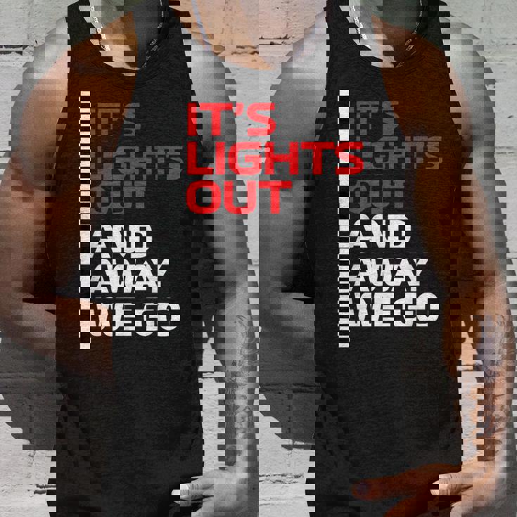 It's Lights Out And Away We Go Race Weekモータースポーツレーシング タンクトップ 彼への贈り物