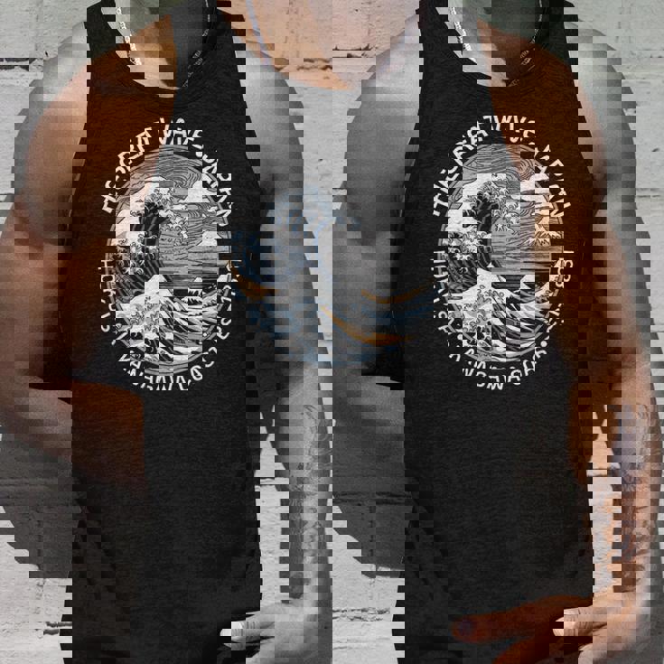 Japan Great Waveoff 神奈川 北斎 日本土産 タンクトップ 彼への贈り物