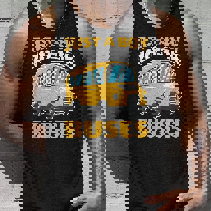 Just A Boy Who Loves Buses バス愛好家 バス愛好家 名言 タンクトップ 彼への贈り物