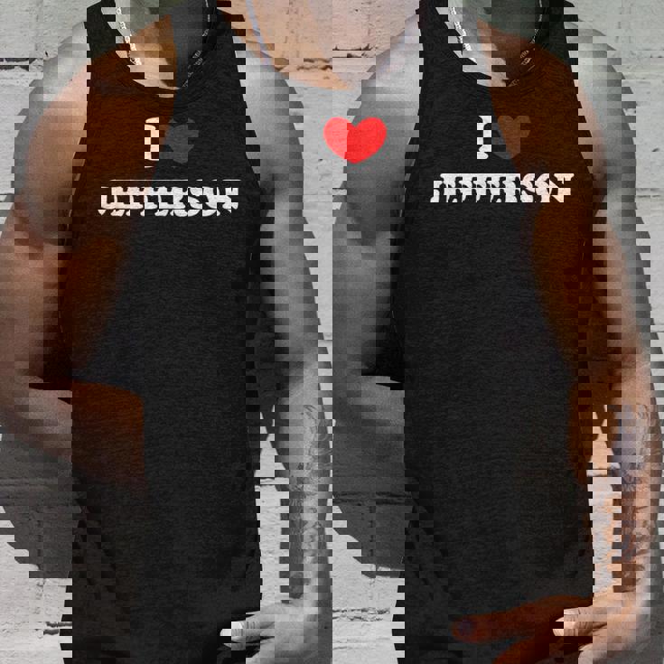 I Love Jefferson 私は愛する Jefferson タンクトップ 彼への贈り物