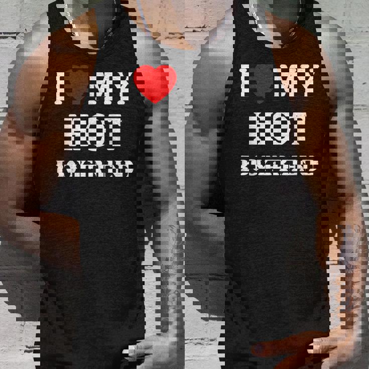 I Love My Hot Boyfriend シャツ マッチング I Heart My Boyfriend タンクトップ 彼への贈り物