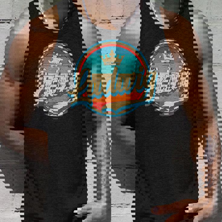 Ludwig レトロ 名前入り ヴィンテージ ファーストネーム ルートヴィヒ タンクトップ 彼への贈り物