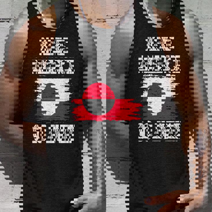 Make America Go Away グリーンランド国旗 アンティーク調 タンクトップ 彼への贈り物