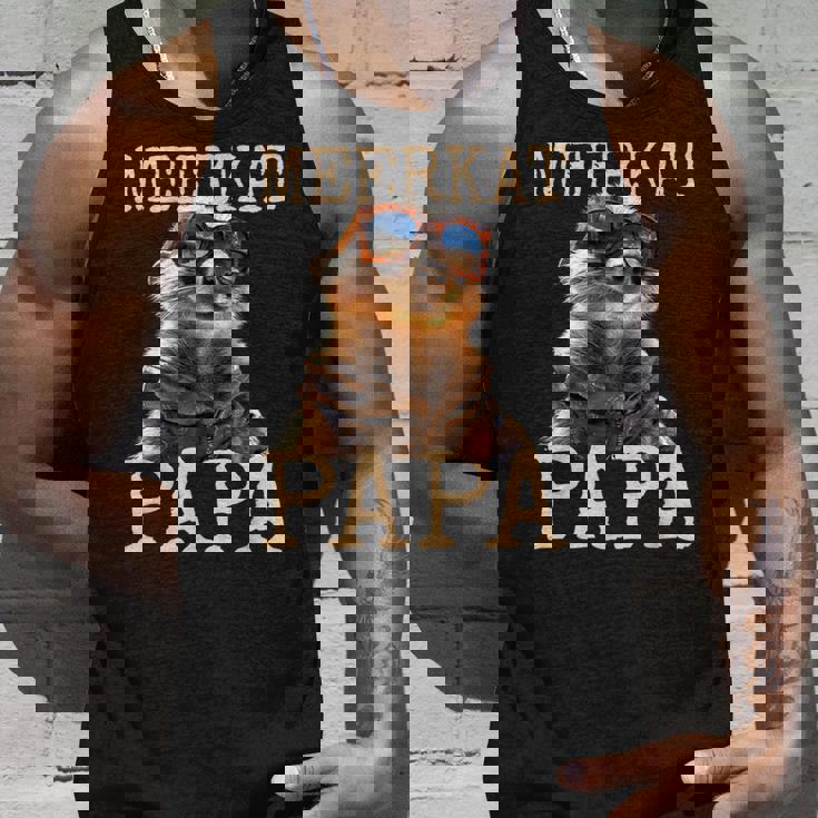 Meerkat Papaミーアキャット パパ パパ 父の日 マングース パパ スリケート ファーザー タンクトップ 彼への贈り物