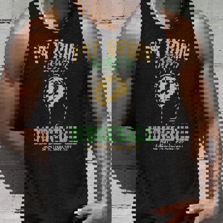 My Brain Is 95 ドッジボール プリズンボール チームゲーム ドッジボール タンクトップ 彼への贈り物