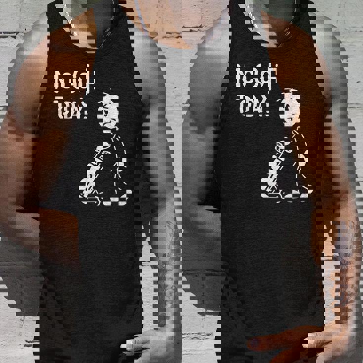 No Golf Todayadtick Man ユーモア ゴルフカートを押す タンクトップ 彼への贈り物