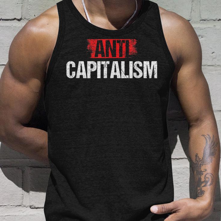 Politicsocialismo Libertario Anticapitalismo Capitalista Camiseta sin mangas Regalos para él