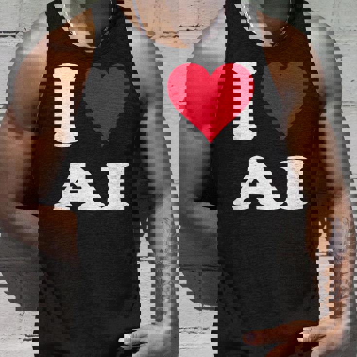 Red Heart I Love Ai タンクトップ 彼への贈り物