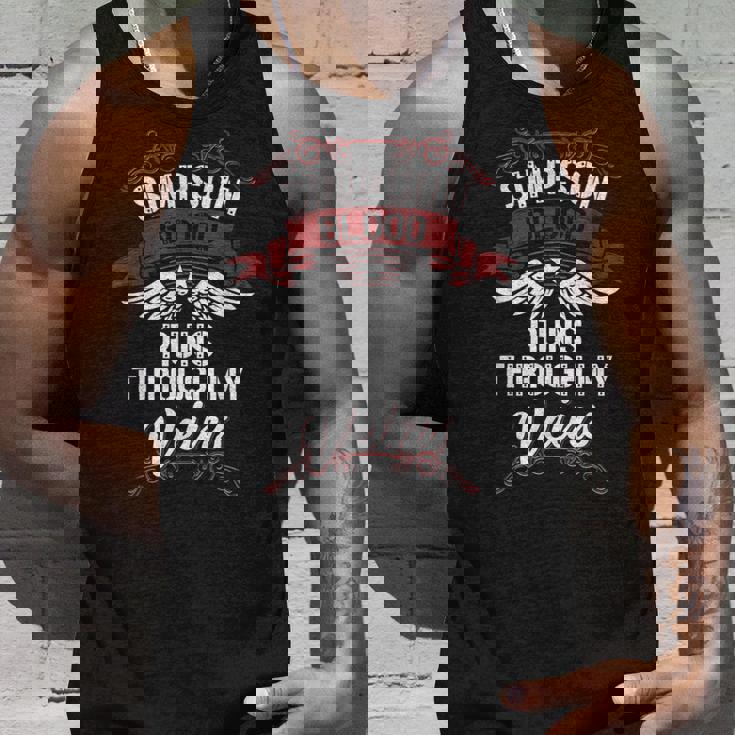 Simpson Blood Runs Through Myeins 苗字 Family タンクトップ 彼への贈り物