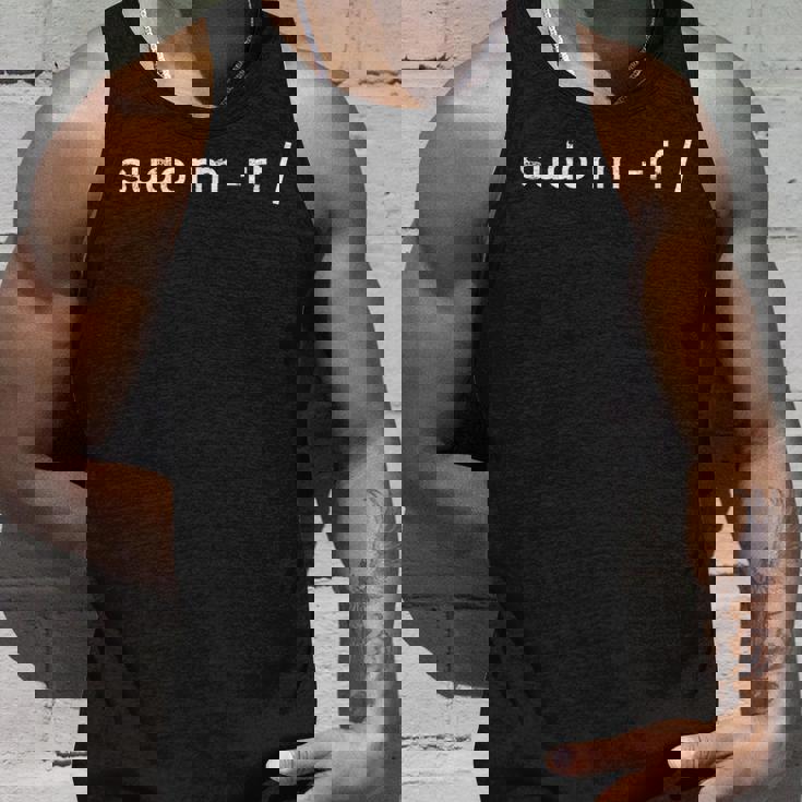 Sudo Rm -Rf Linuxysadmin コマンドライン プログラマー タンクトップ 彼への贈り物