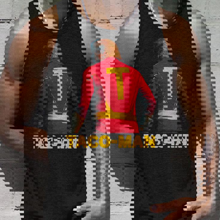 Taco-Man 面白い 反トランプ ハロウィーン 政治的コスチュームアイデア タンクトップ 彼への贈り物