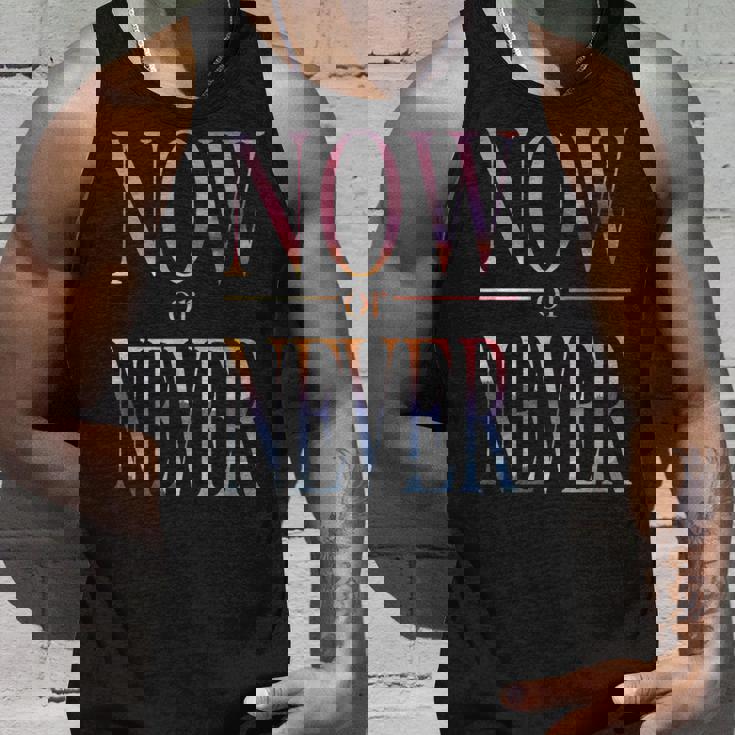 Trendy Now Or Never Inspirational タンクトップ 彼への贈り物