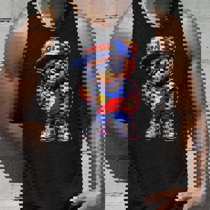 Unapologetically Pogi フィリピン国旗テディベア タンクトップ 彼への贈り物