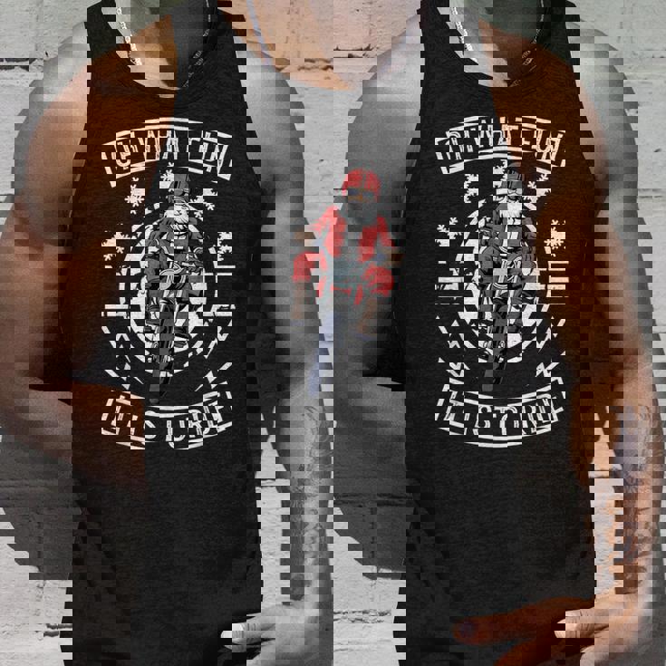 Weihnachten Motorrad Mannanta Biker Weihnachtsmann Tank Top Geschenke für Ihn