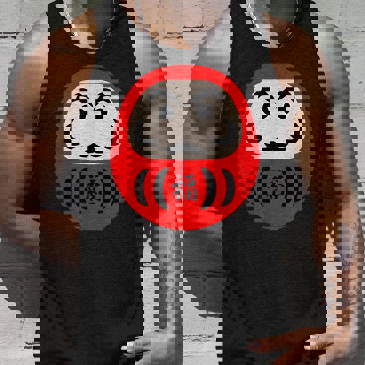 【だるま 福】面白い おもしろ 文字入り 開運グッズ 運気アップ 縁起物 ラッキー 和柄 ネタ ウケ狙い 日本 お土産 タンクトップ 彼への贈り物