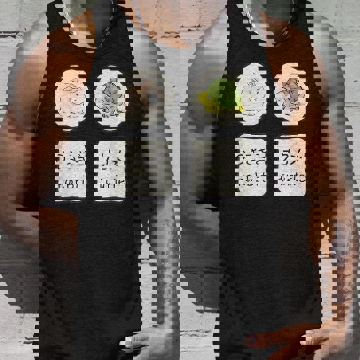 うさぎと亀の日本語かなと英単語かわいい タンクトップ 彼への贈り物