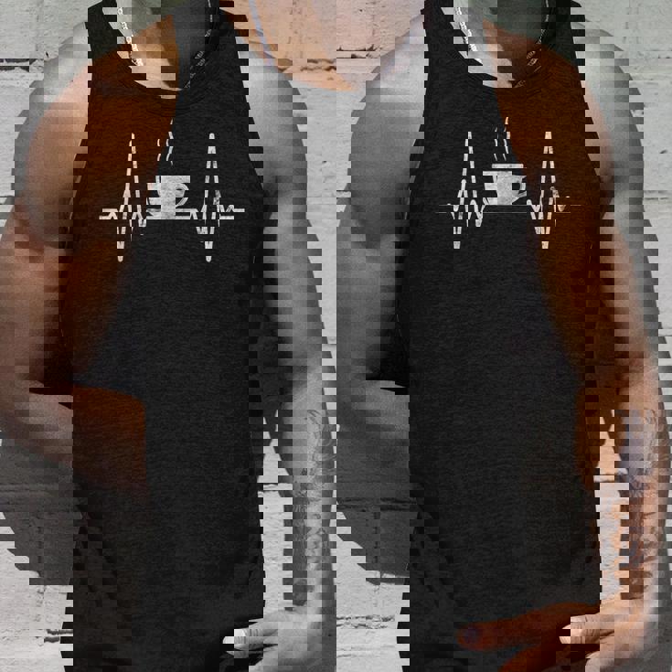 おもしろいハートビート コーヒーシャツ コーヒーカップ周波数 タンクトップ 彼への贈り物