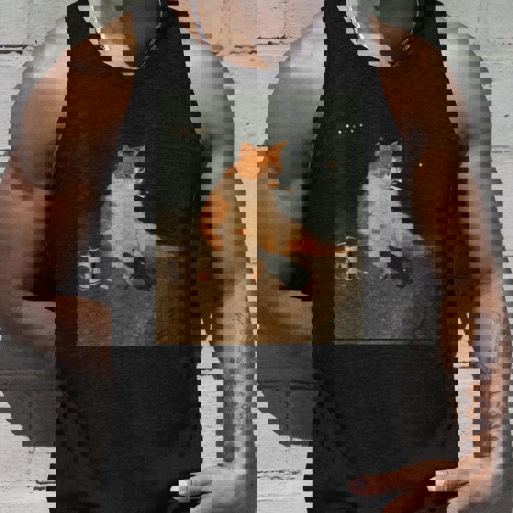 おもしろタバコ 子猫 喫煙 バカ ミーム ブレイン タンクトップ 彼への贈り物