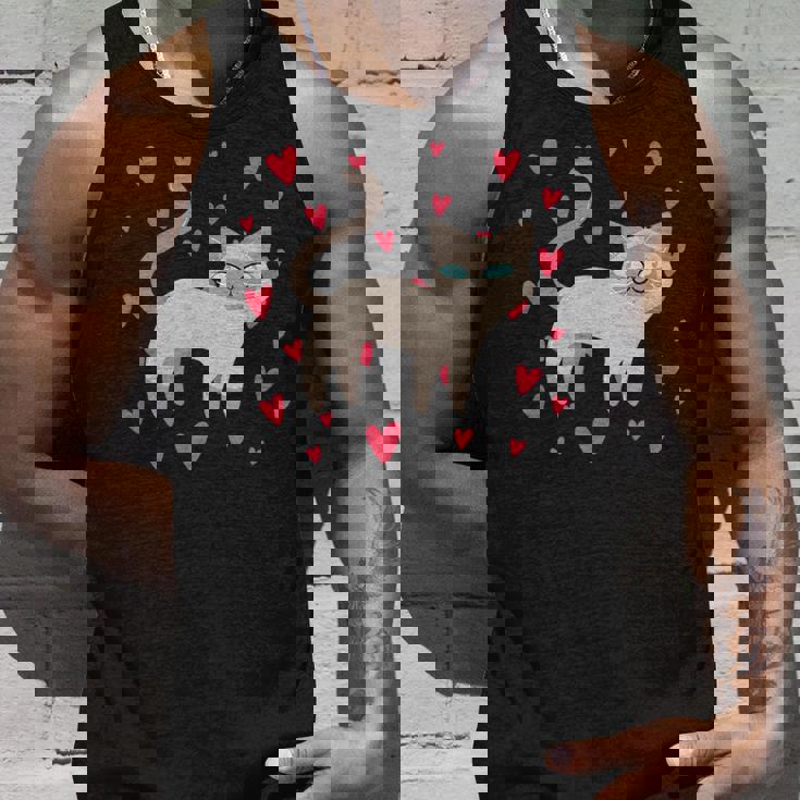 かわいいシャム猫プリント タンクトップ 彼への贈り物