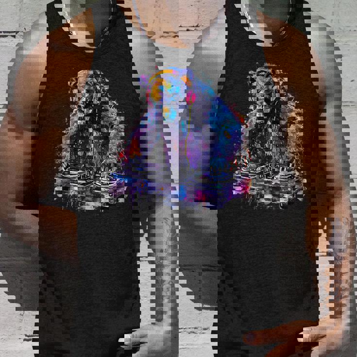 くま Dj ビートメーカー ターンテーブル Dj くま ダンス 音楽 熊の恋人 タンクトップ 彼への贈り物